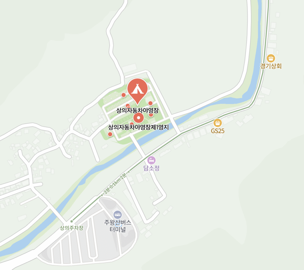 상의 자동차 야영장
