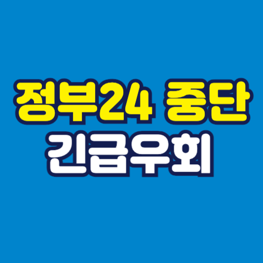 정부24 중단 긴급우회